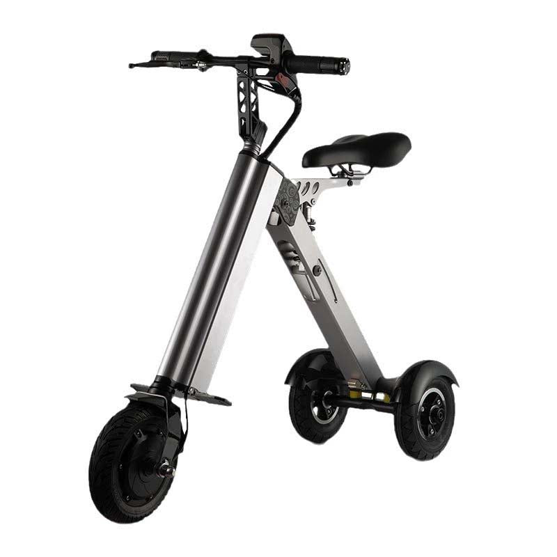 FOLDSCOOT K7S Foldable Electric Scooter for Adults, 250W Brushless Motor, 15-20km/h Max Speed, 25km Long Range, Lightweight 15kg Portable Mobility Scooter, 120kg Load, Foldable for Car Trunk, Silver Gray