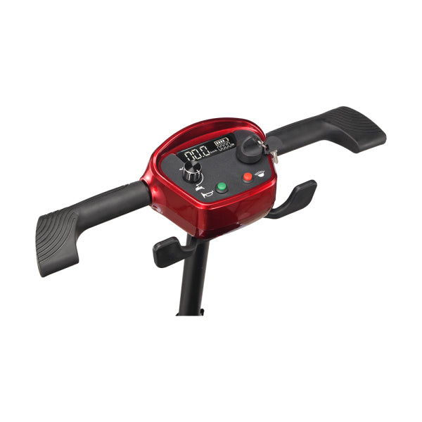 Foldscoot X-14 4-Wheel Electric Folding Mobility Scooter for Seniors & Adults, 24V 270W Electric Scooter with 10AH Lithium Battery, 264lbs Weight Capacity, Red