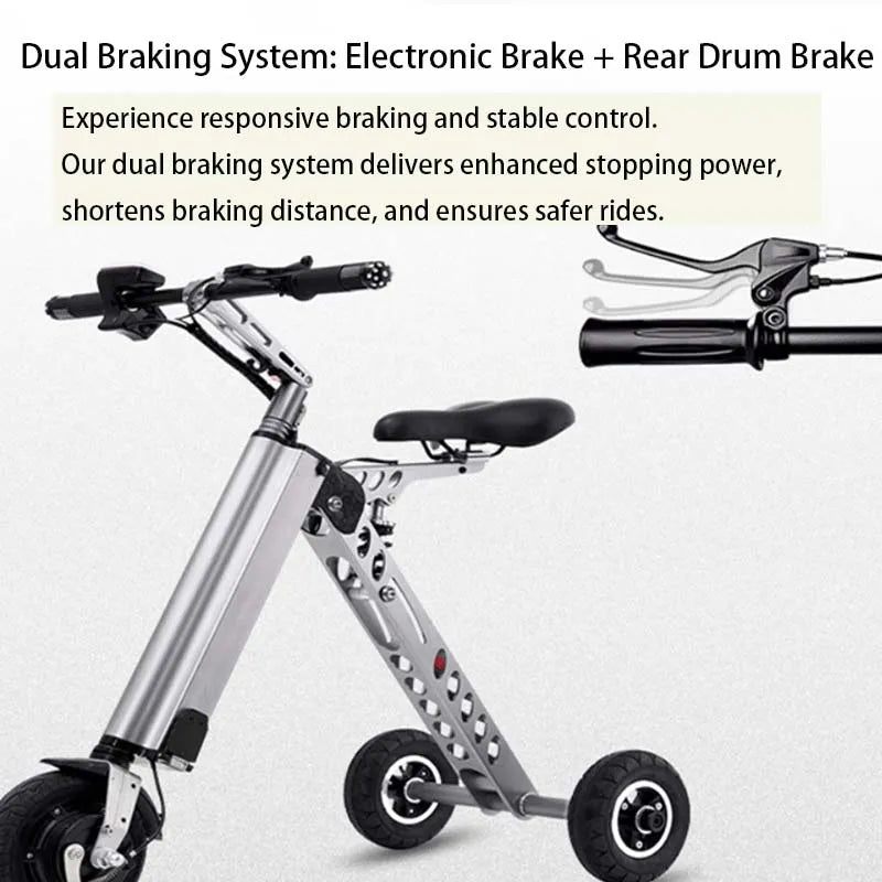 FOLDSCOOT K7S Foldable Electric Scooter for Adults, 250W Brushless Motor, 15-20km/h Max Speed, 25km Long Range, Lightweight 15kg Portable Mobility Scooter, 120kg Load, Foldable for Car Trunk, Silver Gray